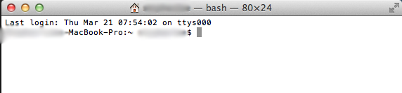 Mac Terminal window