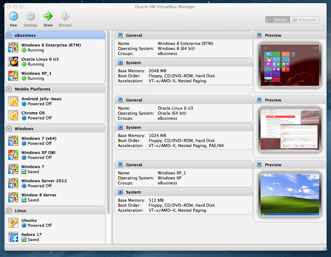 Many guests on one Virtual Box