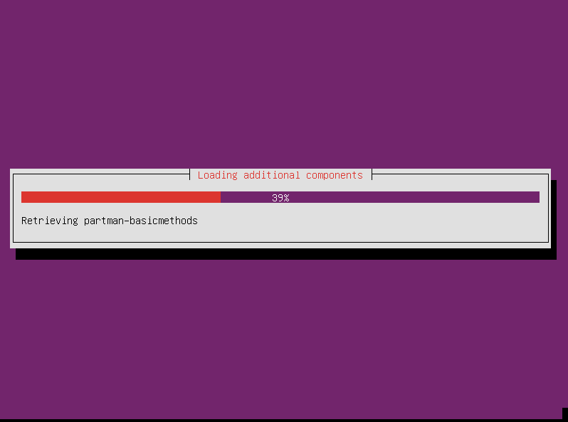 Ubuntu Server 12.04 installer loads components