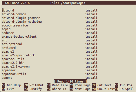 List all Installed Packages
